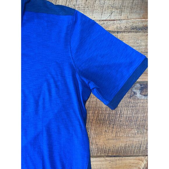 Mens Elevate Blue Short Sleeve Soft Polo Shirt‎ Size Large - Picture 4 of 8